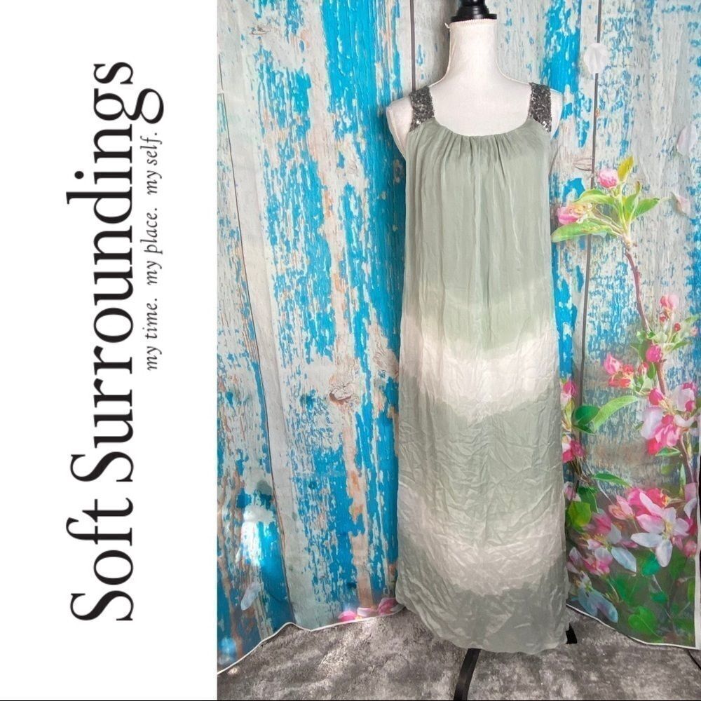 Soft surrounding tie dye silk dress 